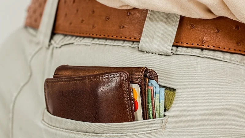 Zizo Nebula Wallet Case – Skórzane etui iPhone X z kieszeniami na karty + saszetka na zamek + szkło 9H na ekran (Dark Brown/Brown)